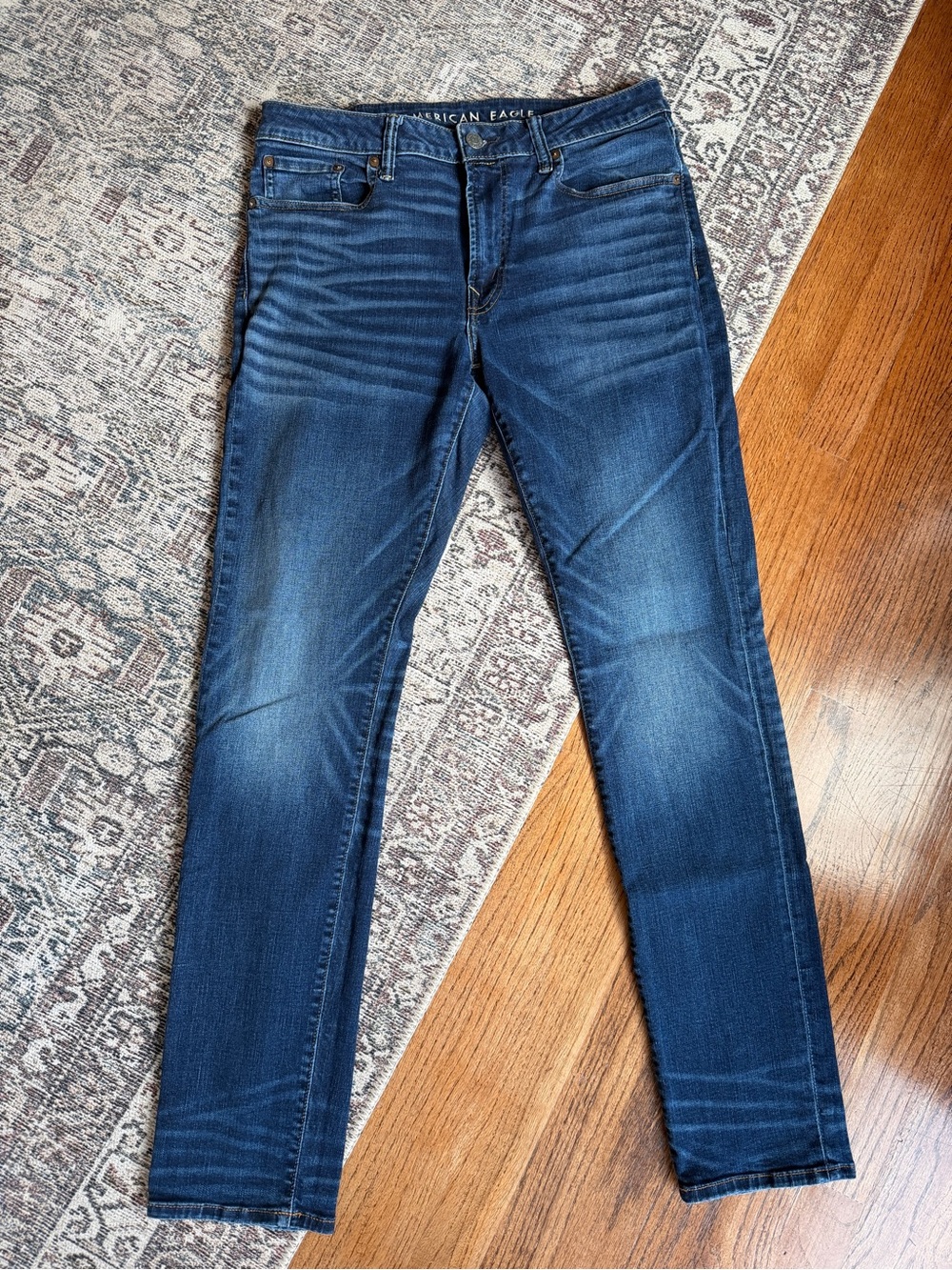 American Eagle Outfitters Skinny Jeans in Dark Blue Wash